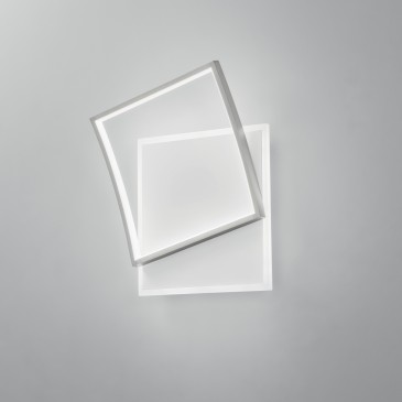 PLAFONIERA LED AYRTON QUADRATA NICKEL 42W 5200LM CCT 37X10X42CM