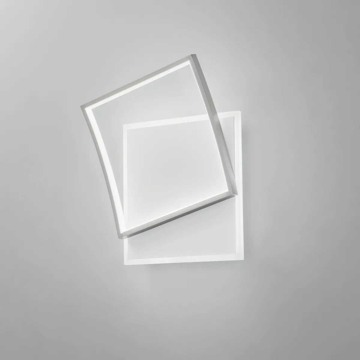 PLAFONIERA LED AYRTON QUADRATA NICKEL 42W 5200LM CCT 37X10X42CM