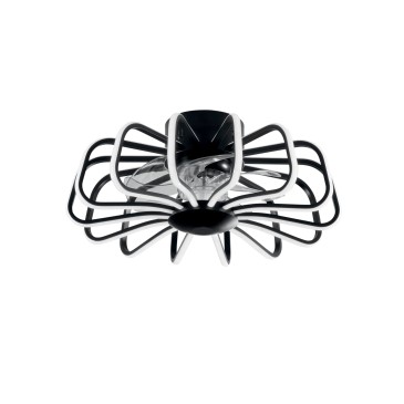 PLAFONIERA LED VENTILATORE GRECALE NERO 80W 8470LM CCT DIMM. Wi-Fi 50X20,7CM