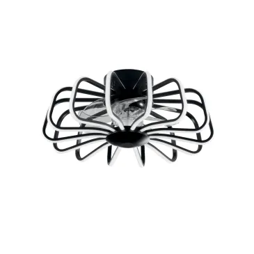 PLAFONIERA LED VENTILATORE GRECALE NERO 80W 8470LM CCT DIMM. Wi-Fi 50X20,7CM