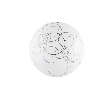 PLAFONIERA KARMA BIANCA/NERA 3XE27 40X40X10,5CM