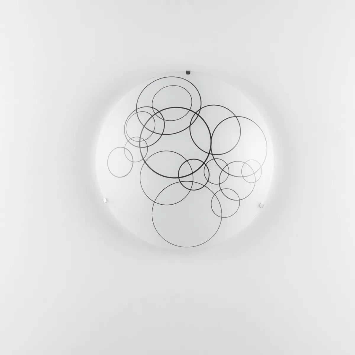 PLAFONIERA KARMA BIANCA/NERA 3XE27 40X40X10,5CM