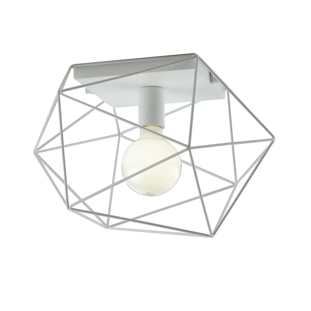 PLAFONIERA ABRAXAS BIANCA 1XE27 20X18,5X26,5CM