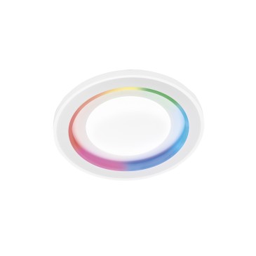 Plafonnier LED circulaire moderne d'intérieur en acrylique blanc 40W