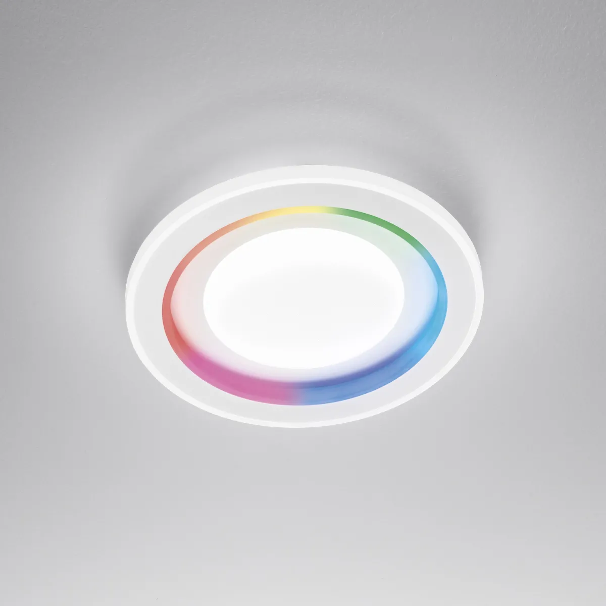 PLAFONIERA LED DYGITAL TONDA BIANCA 40W 4310LM CCT+RGB CON TELECOMANDO 48X6,8CM