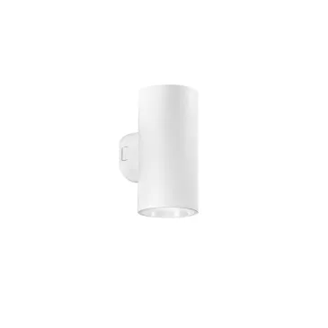 APPLIQUE BIEMISSIONE LED POLO BIANCA TONDA 2X8W 1960LM CCT IP65 7,8X9,9X16,2CM