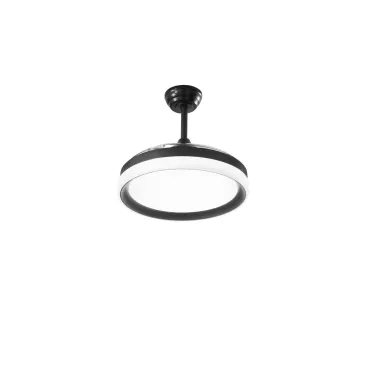 PLAFONIERA LED VENTILATORE ALBATROS PALE RETRATTILI NERO 36W 4668LM CCT 106,6X50CM