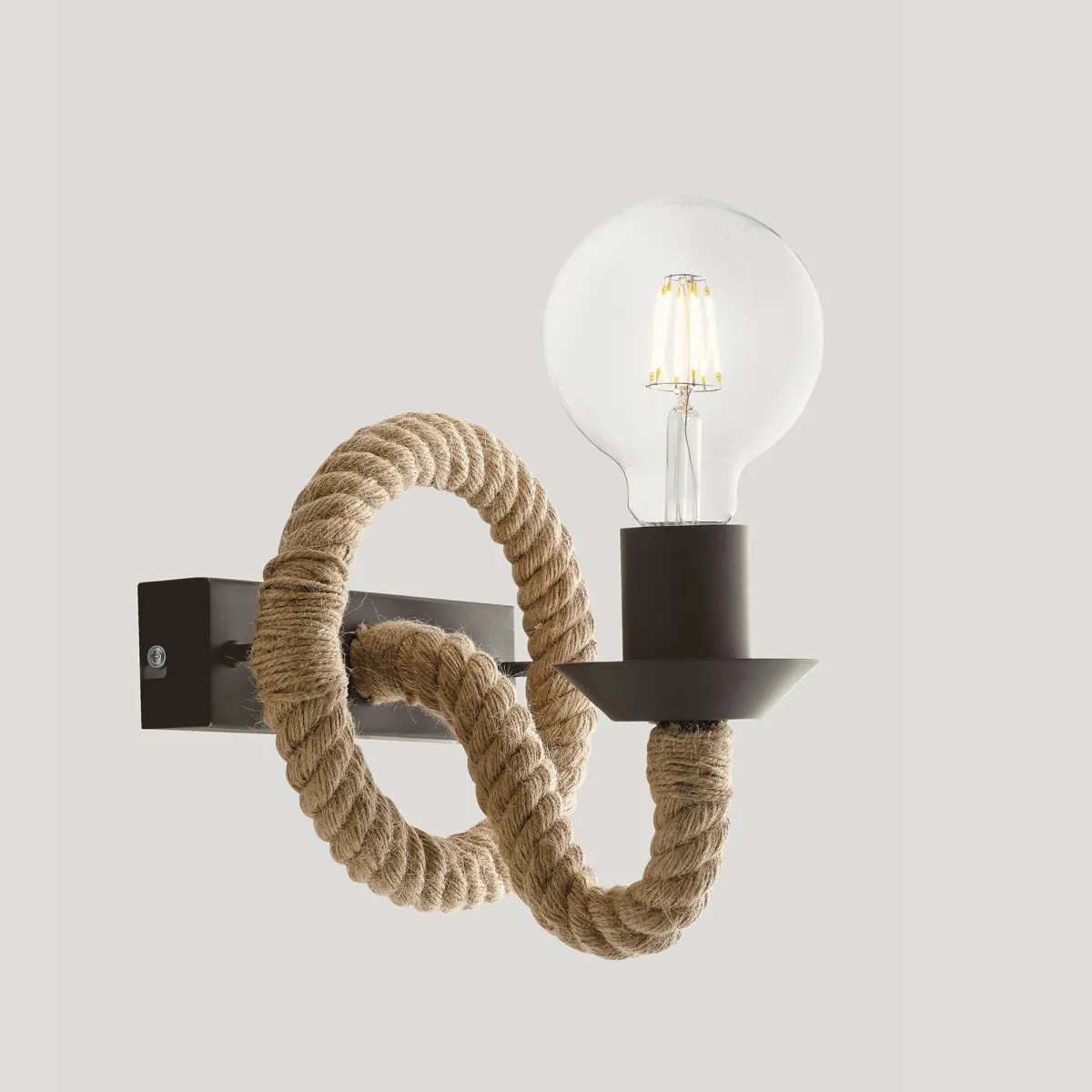 APPLIQUE ROPE CANAPA 1XE27 16,7X8,7X12,9CM