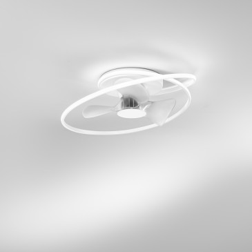 PLAFONIERA LED VENTILATORE STORM BIANCO 60W 7450LM CCT 77X27CM