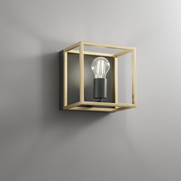 APPLIQUE KIMERA NERA/ORO 1XE27 20X20X22,5CM