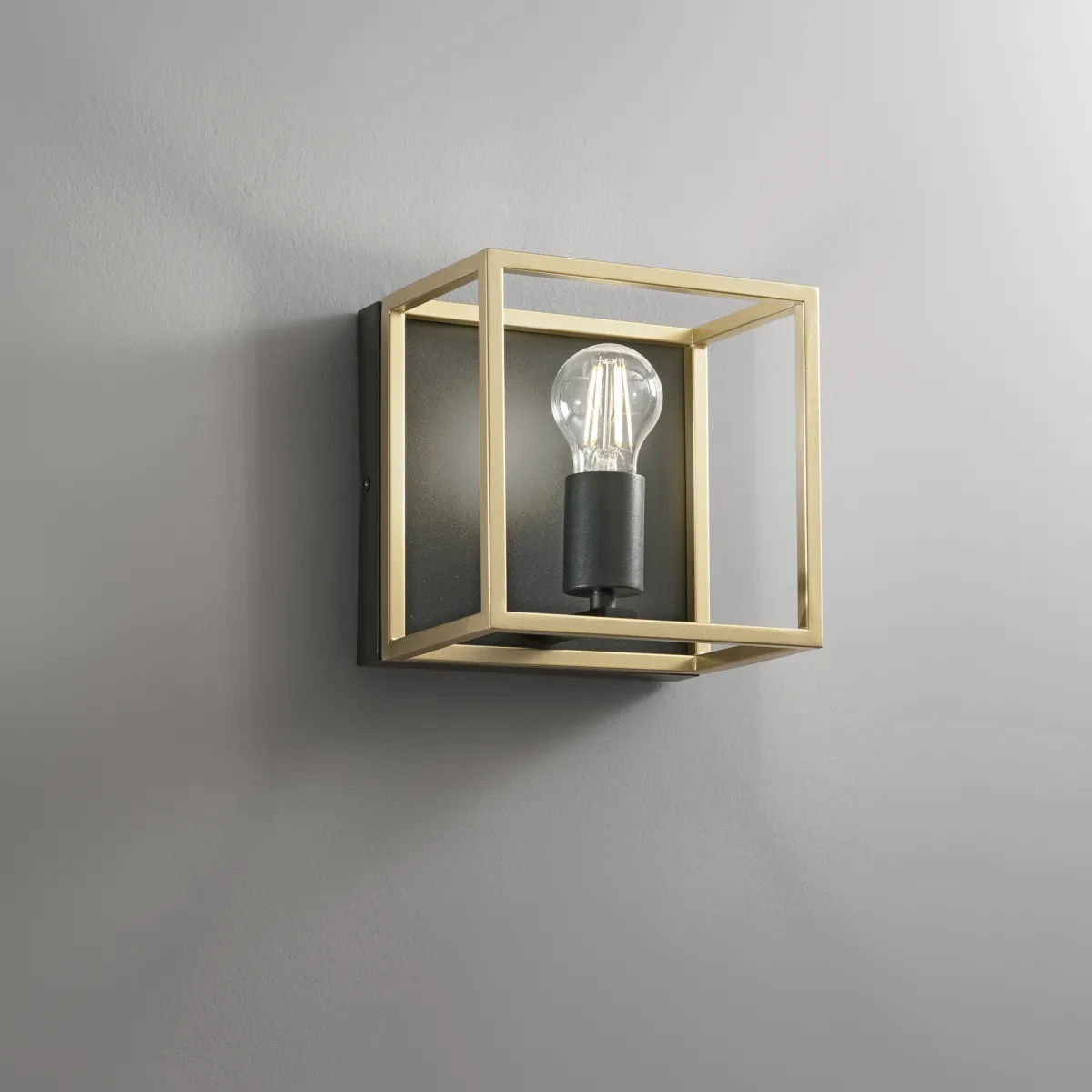 APPLIQUE KIMERA NERA/ORO 1XE27 20X20X22,5CM