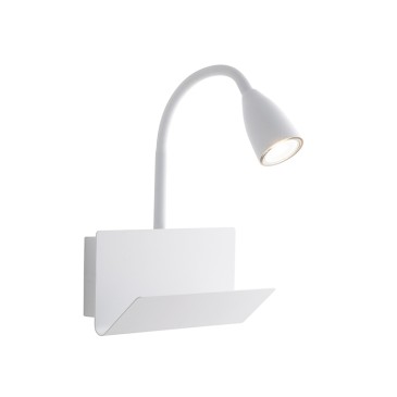 APPLIQUE GULP FLESSIBILE BIANCA CON USB 2A 1XGU10 23X27X49CM