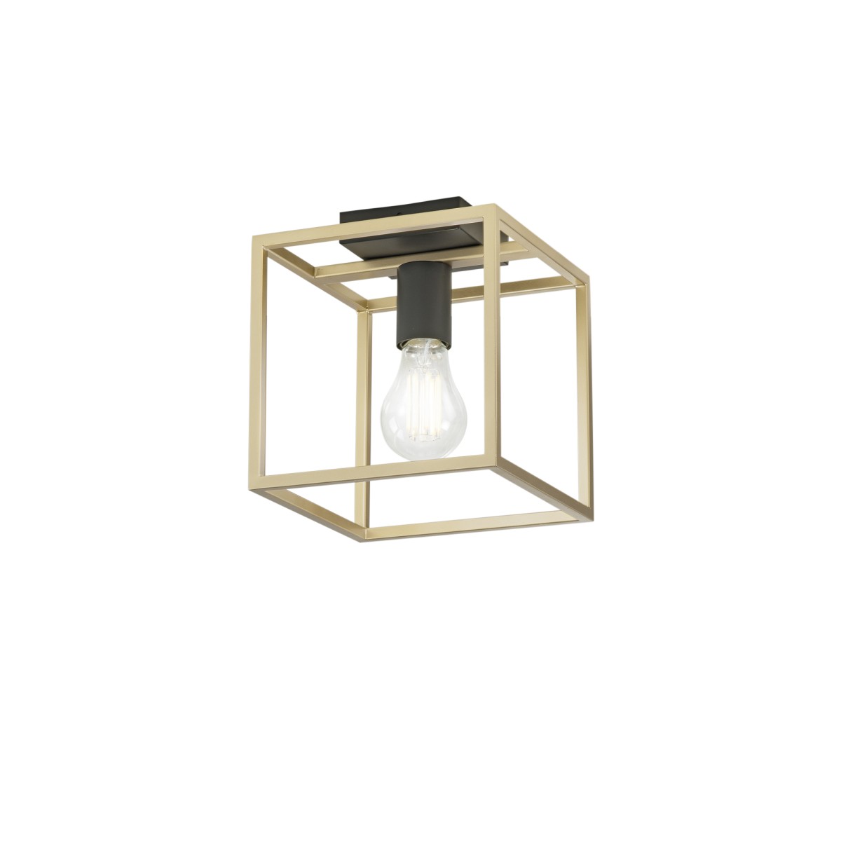 PLAFONIERA KIMERA NERA/ORO 1XE27 20X20X22,5CM