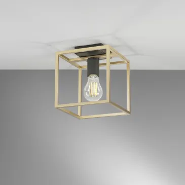 PLAFONIERA KIMERA NERA/ORO 1XE27 20X20X22,5CM