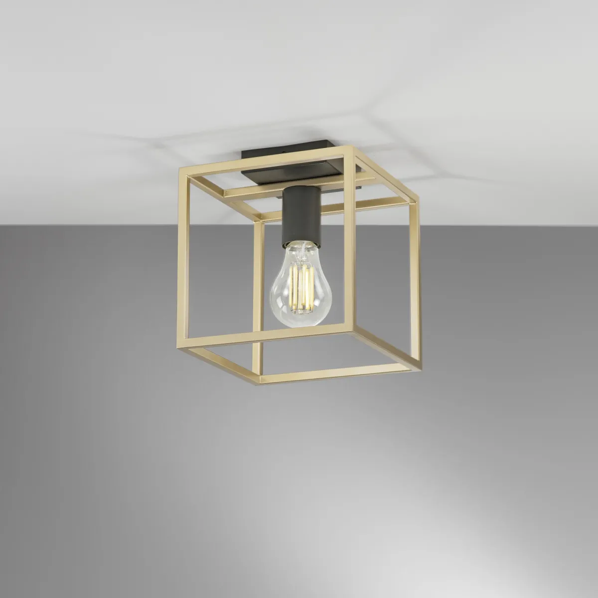 PLAFONIERA KIMERA NERA/ORO 1XE27 20X20X22,5CM