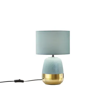LUME SIOUX VERDE PAVONE/ORO 1XE27 22X22X45CM