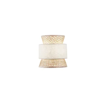 APPLIQUE GAZEBO BEIGE RATTAN NATURALE+BEIGE 1XE27 24X15X28CM