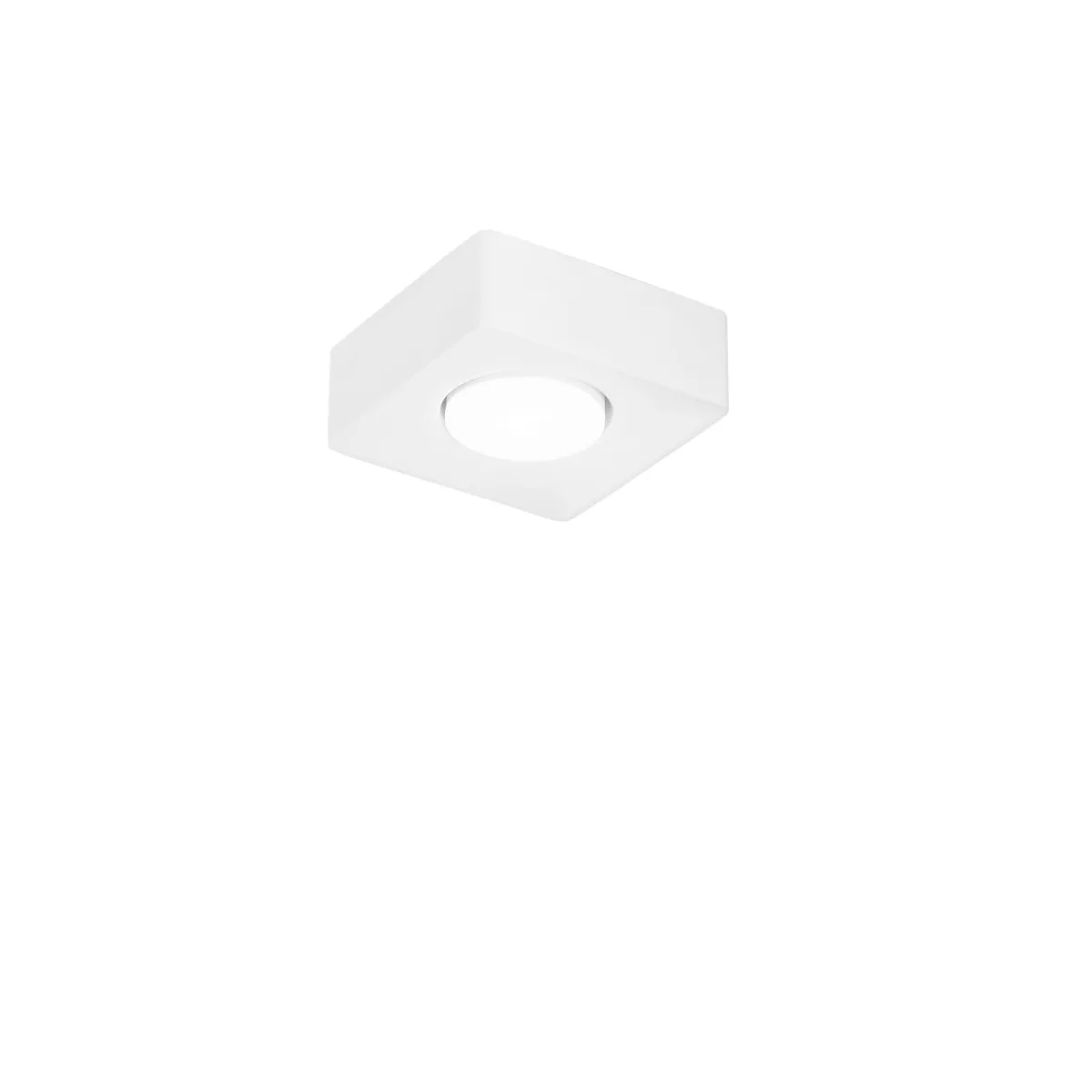 PLAFONIERA ATHEN QUADRATA BIANCA 1XGX53 14X14X5,3CM
