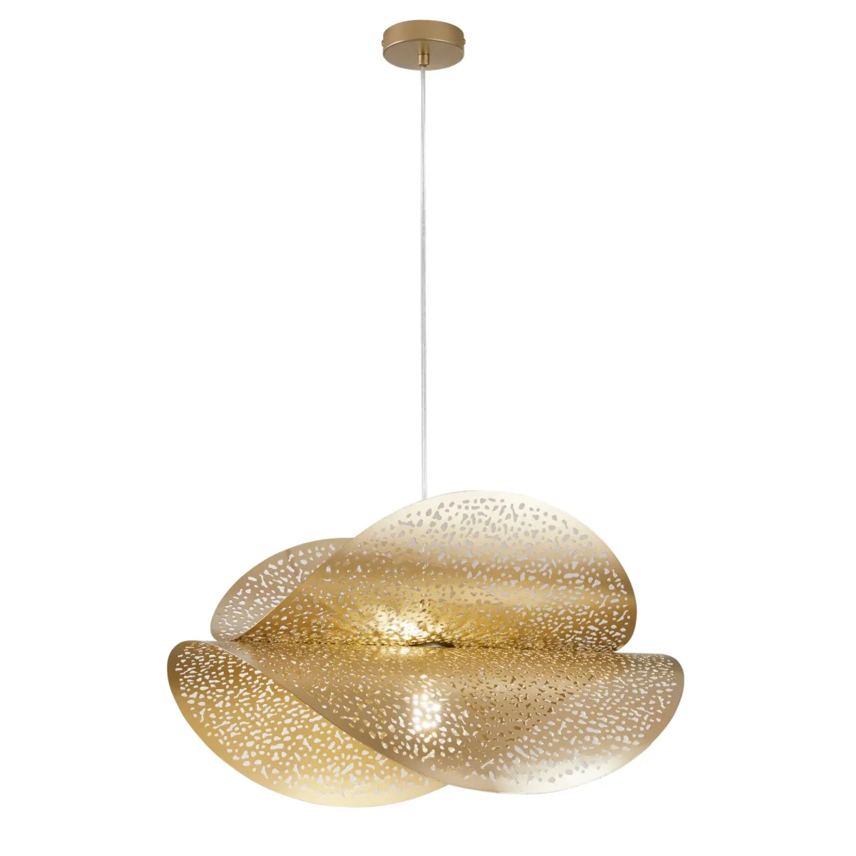 SOSPENSIONE RHEI-TARA ORO DOPPIO DIFFUSORE 1XE27 60X33X150CM