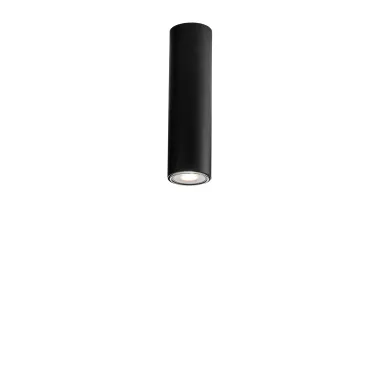 PLAFONIERA FLUKE TONDA NERA 1XGU10 5,5X5,5X20CM