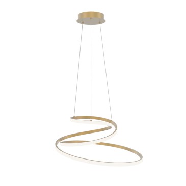 SOSPENSIONE LED COASTER ORO 60W 8000LM CCT 60X28X150CM