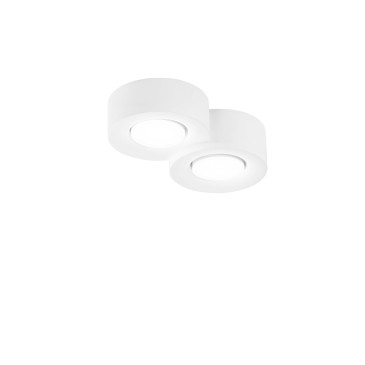 Plafoniera moderna bianca tonda 2XGX53 LED Plafoniera a Doppia luce per casa e ufficio