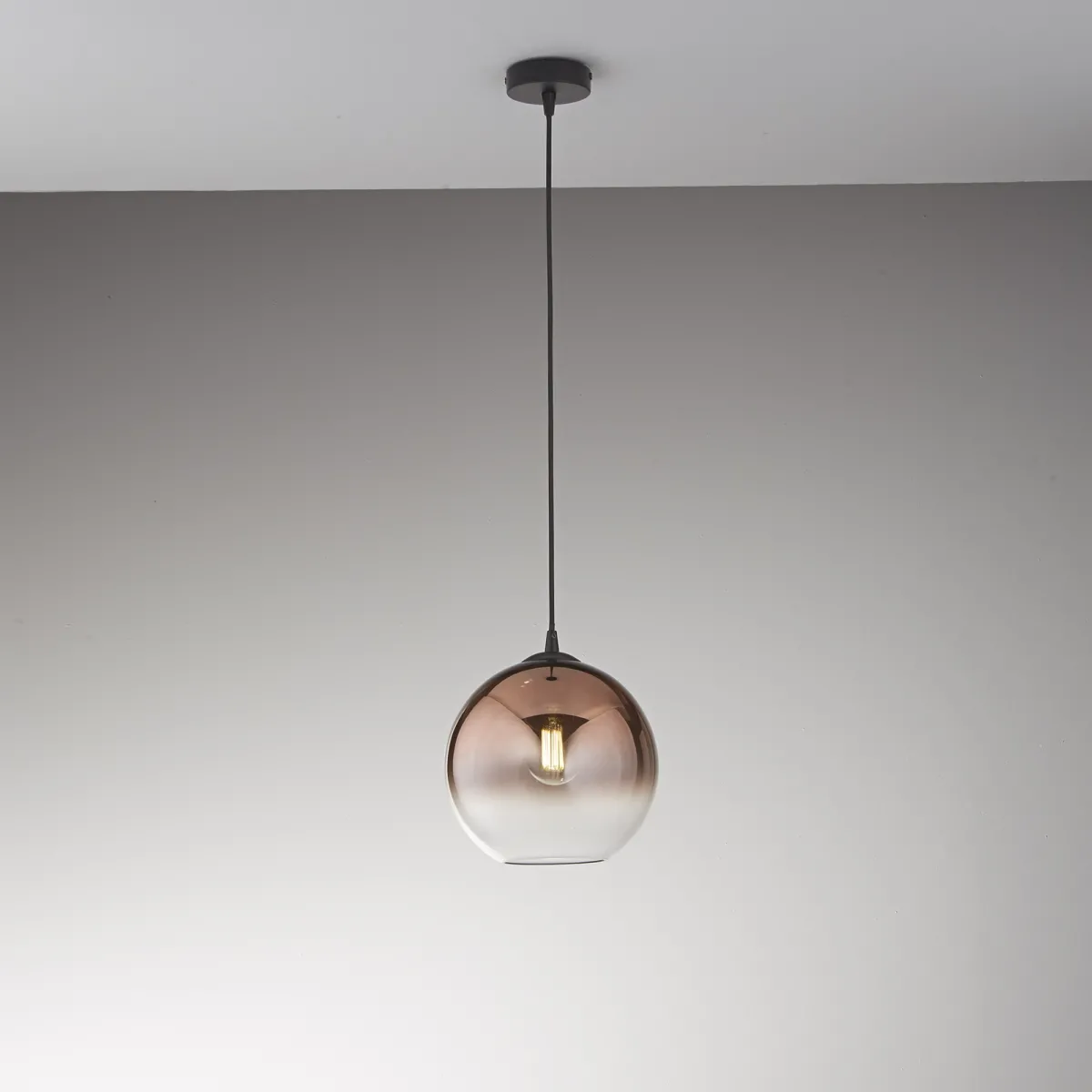 SOSPENSIONE MARTE RAME 1XE27 25X25X148,9CM