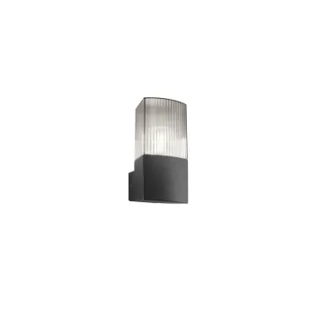 APPLIQUE DARK ANTRACITE/FUME' 1XE27 IP54 10,6X11,9X21,8CM