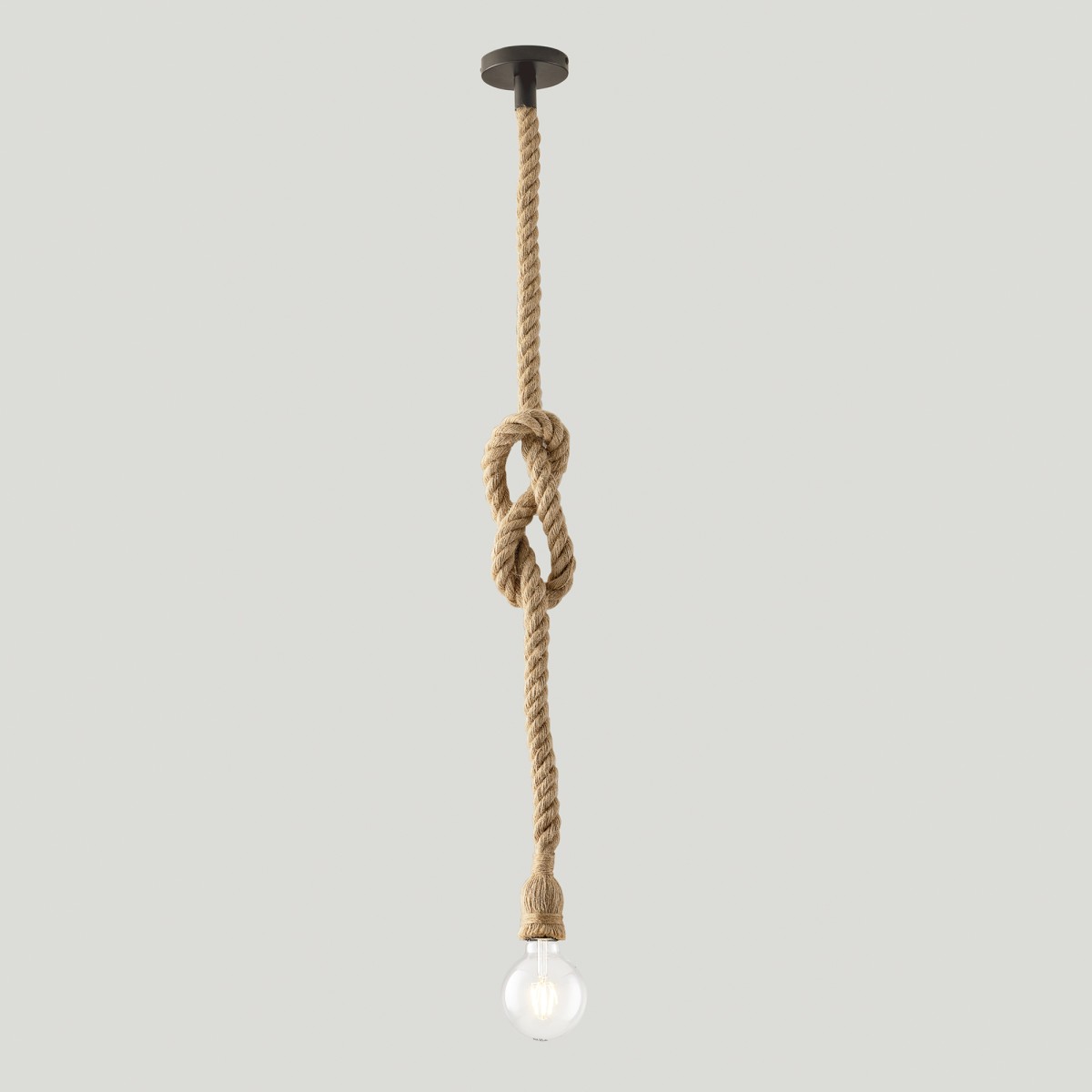 SOSPENSIONE ROPE CANAPA 1XE27 150CM