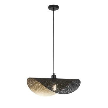 SOSPENSIONE RHEI-DOT NERA/ORO 1XE27 50X30X150CM