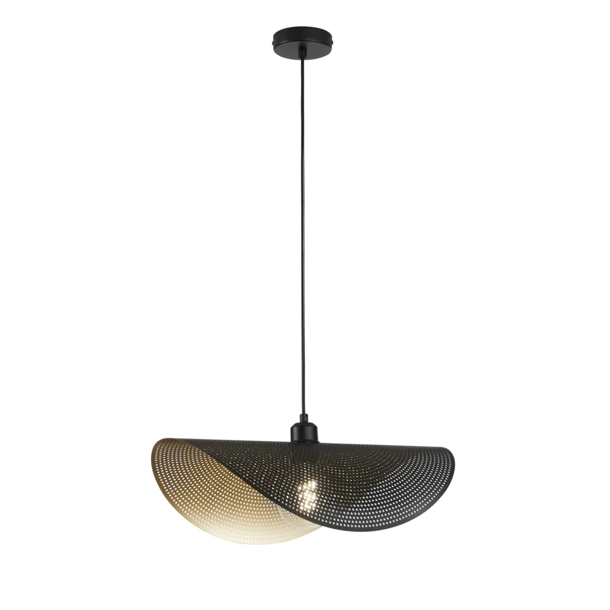 SOSPENSIONE RHEI-DOT NERA/ORO 1XE27 50X30X150CM