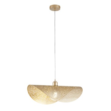 Moderner einflammiger Kronleuchter, goldfarben, E27-Fassung, Lampenschirmhöhe: 30 cm