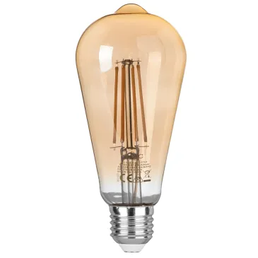 LAMPADINA LED FILAMENTO AMBRA E27 8W 806LM 2500K 300° 64X146mm 15000h CRI80
