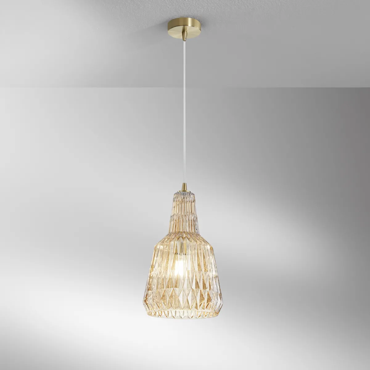 SOSPENSIONE GALWAY AMBRA 1XE27 23X150CM