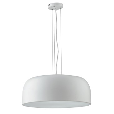 SOSPENSIONE BISTROT BIANCA 4XE27 52X52X22CM