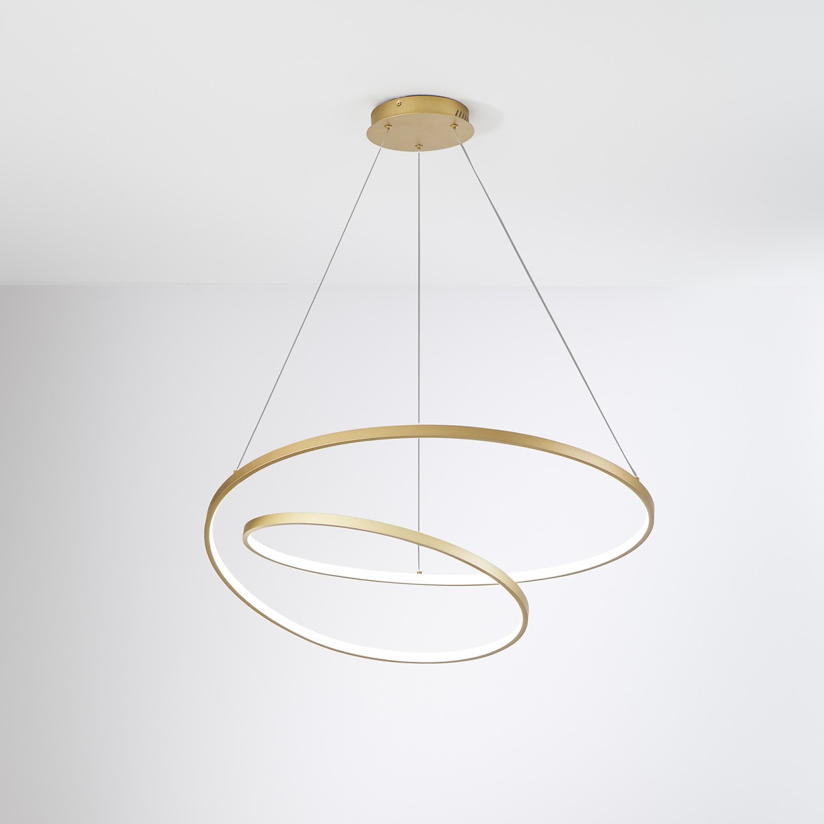 SOSPENSIONE LED LIEVE ORO 60W 8000LM CCT 80X11,2X150CM