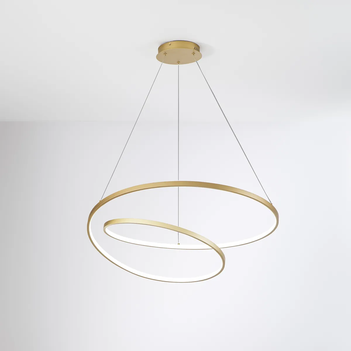 SOSPENSIONE LED LIEVE ORO 60W 8000LM CCT 80X11,2X150CM