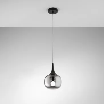 SOSPENSIONE JAIPUR FUME'/NERA 1XE14 17X17X150CM