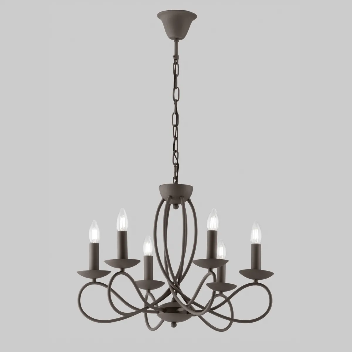 LAMPADARIO GINEVRA CORTEN 6XE14 56X120CM