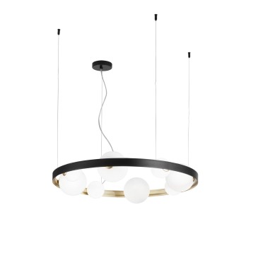 SOSPENSIONE SONETTO NERA/ORO 8XG9 76X12X150CM