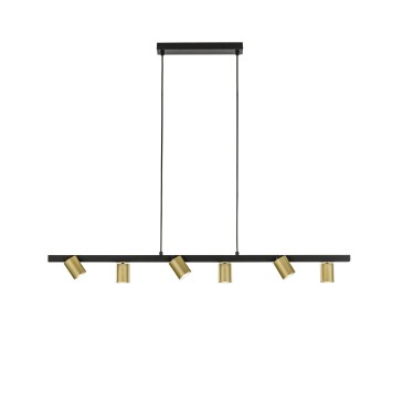 SOSPENSIONE NIZZA NERA/ORO 6XGU10 110X15X150CM