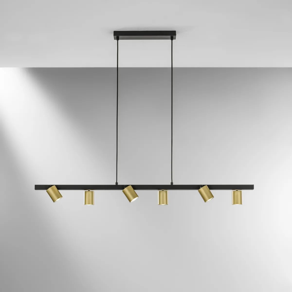 SOSPENSIONE NIZZA NERA/ORO 6XGU10 110X15X150CM