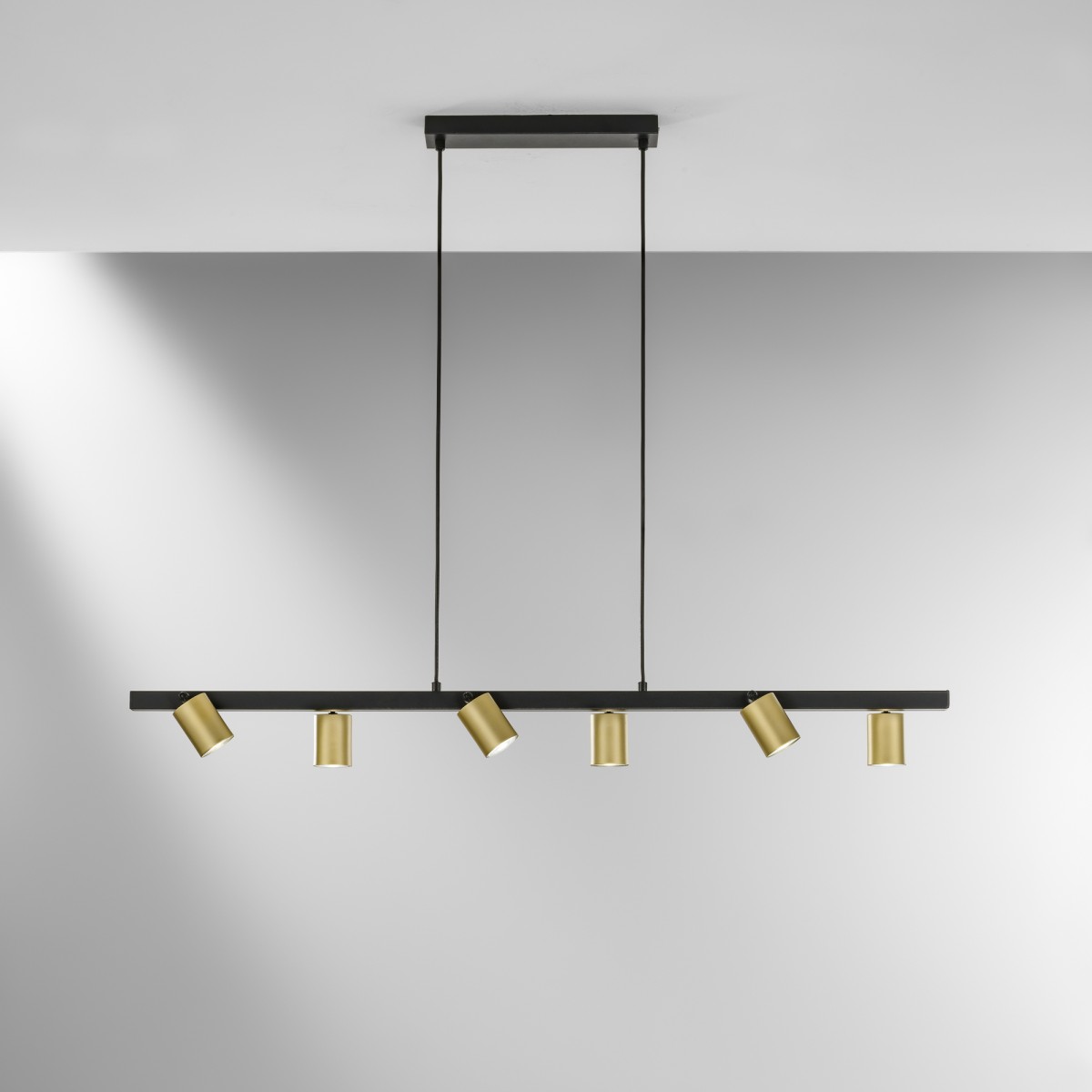 SOSPENSIONE NIZZA NERA/ORO 6XGU10 110X15X150CM