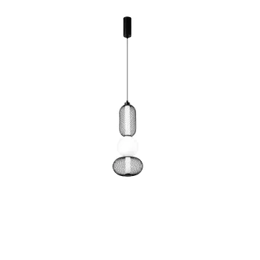SOSPENSIONE LED INKAS NERA IN VETRO 21W 2460LM CCT 3000/3500/4000K 60X22X22CM