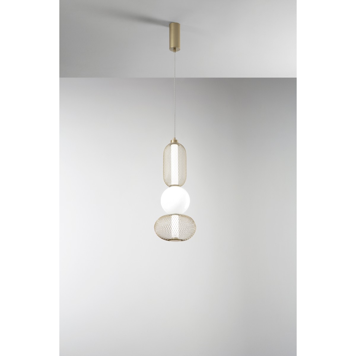 SOSPENSIONE LED INKAS ORO IN VETRO 21W 2460LM CCT...