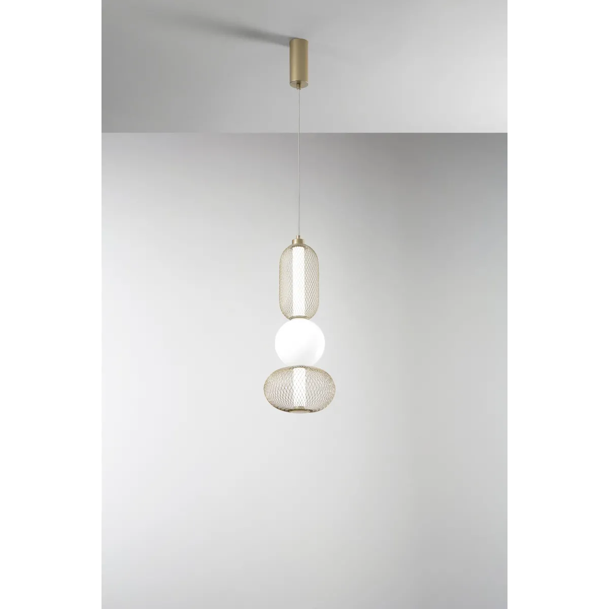 SOSPENSIONE LED INKAS ORO IN VETRO 21W 2460LM CCT...