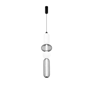 SOSPENSIONE LED INKAS NERA IN VETRO 31W 3720LM CCT 3000/3500/4000K 98X22X22CM