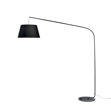 Lampadaire moderne en métal noir E27