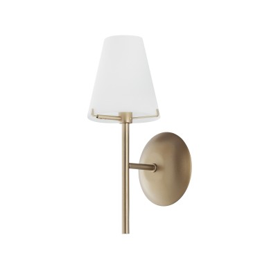 Applique Oro con Paralume Bianco G9