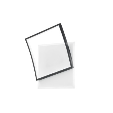 PLAFONIERA LED AYRTON QUADRATA NERA 42W 5200LM CCT 37X10X42CM